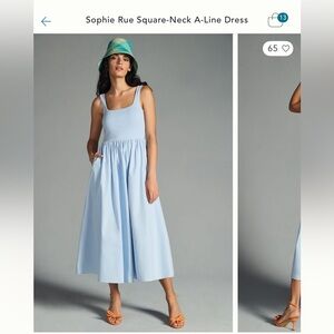 Anthropologie Sophie Rue Sky Blue Midi dress